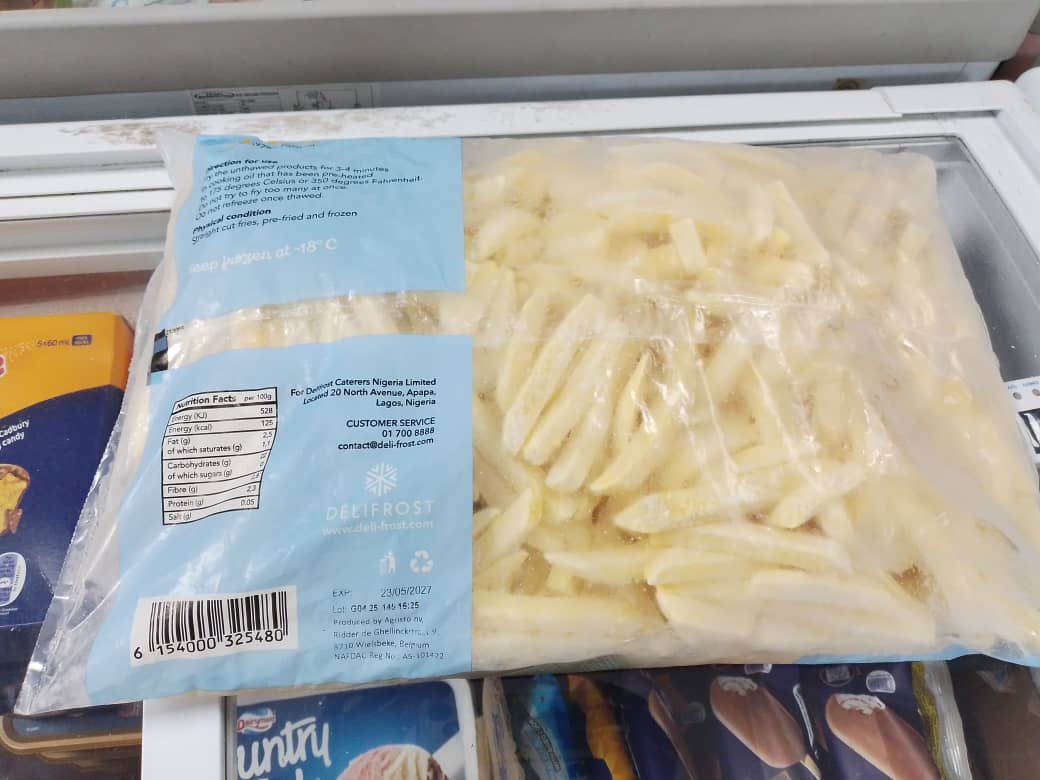 Fryday Straight Cut French Fries back view